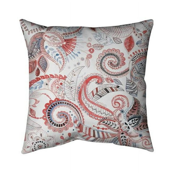 Begin Home Decor 5541-2626-PA3-1 26 x 26 in. Paisley Pattern-Double Sided Print Indoor Pillow