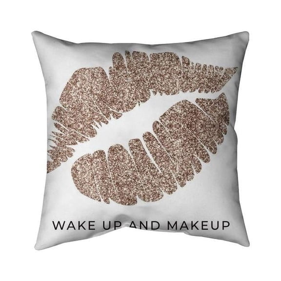 Begin Home Decor 5541-2626-QU44 26 x 26 in. Wake Up & Makeup-Double Sided Print Indoor Pillow