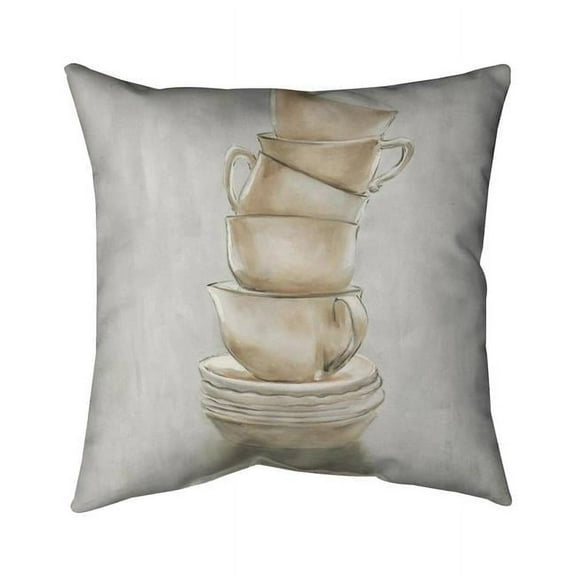 Begin Home Decor 5541-2626-SL18 26 x 26 in. Coffee Mugs-Double Sided Print Indoor Pillow