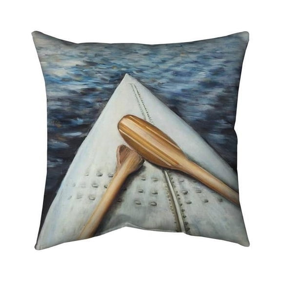 Begin Home Decor 5541-2626-SP17 26 x 26 in. Canoe Adventure-Double Sided Print Indoor Pillow