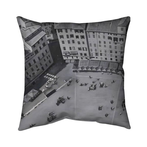 Begin Home Decor 5541-2626-ST43 26 x 26 in. Piazza Del Campo In Italie-Double Sided Print Indoor Pillow