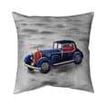 thumbnail image 1 of Begin Home Decor 5541-2626-TR17-1 26 x 26 in. Vintage Blue Toy Car-Double Sided Print Indoor Pillow, 1 of 1