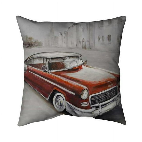 Begin Home Decor 5541-2626-TR33 26 x 26 in. Vintage Classic Car-Double Sided Print Indoor Pillow