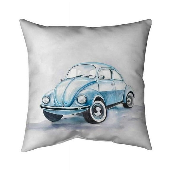Begin Home Decor 5541-2626-TR52 26 x 26 in. Beetle Blue Car-Double Sided Print Indoor Pillow