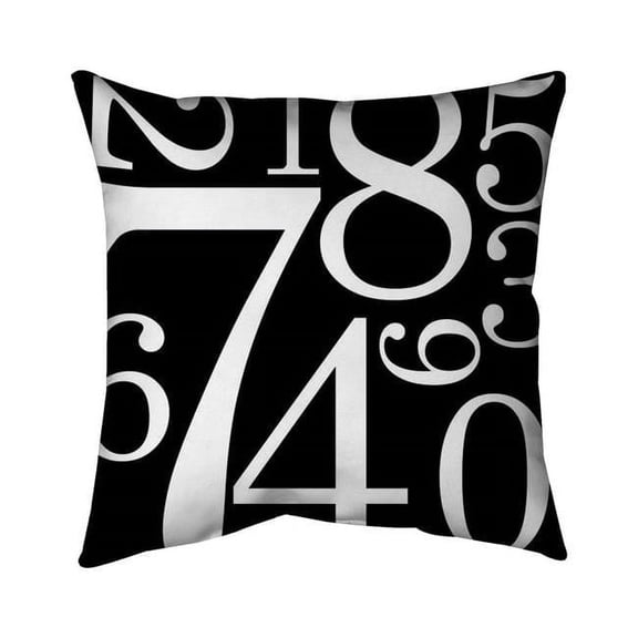 Begin Home Decor 5541-2626-TY22 26 x 26 in. Zero to Nine-Double Sided Print Indoor Pillow