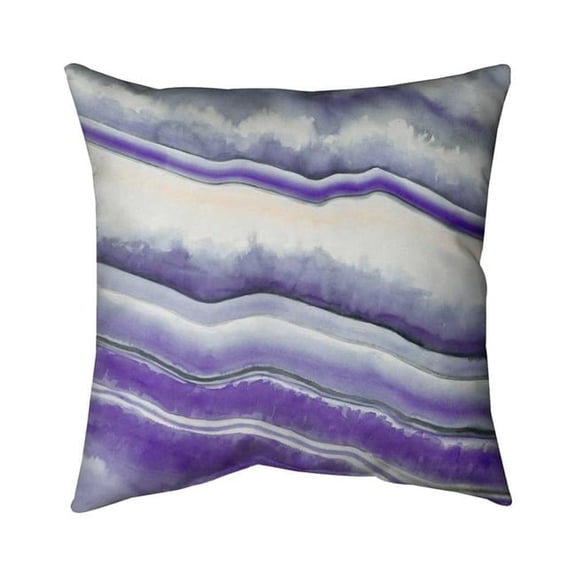 Begin Home Decor 5542-1616-AB40-1 16 x 16 in. Purple Geode-Double Sided Print Outdoor Pillow Cover
