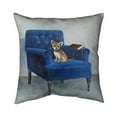thumbnail image 1 of Begin Home Decor 5542-1616-AN151 16 x 16 in. Chihuahua on A Blue Armchair-Double Sided Print Outdoor Pillow Cover, 1 of 1