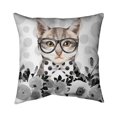 thumbnail image 1 of Begin Home Decor 5542-1616-CH4 16 x 16 in. Geek Cat-Double Sided Print Outdoor Pillow Cover, 1 of 1