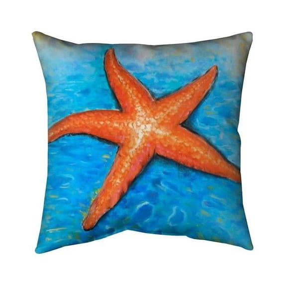 Begin Home Decor 5542-1616-CO67 16 x 16 in. Vivid Starfish-Double Sided Print Outdoor Pillow Cover