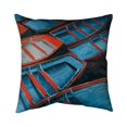 thumbnail image 1 of Begin Home Decor 5542-1616-CO69-2 16 x 16 in. Small Blue & Red Canoes-Double Sided Print Outdoor Pillow Cover, 1 of 1