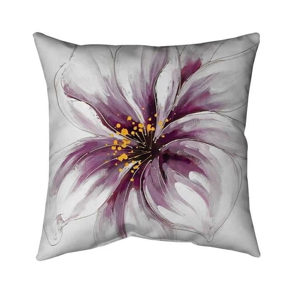 Begin Home Decor 5542-1616-FL162 16 x 16 in. Purple Orchid-Double Sided Print Outdoor Pillow Cover