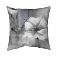 thumbnail image 1 of Begin Home Decor 5542-1616-FL37 16 x 16 in. Monochrome & Silver Flowers-Double Sided Print Outdoor Pillow Cover, 1 of 1