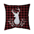 thumbnail image 1 of Begin Home Decor 5542-1616-HO2 16 x 16 in. Deer Plaid-Double Sided Print Outdoor Pillow Cover, 1 of 1