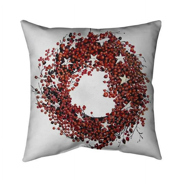 Begin Home Decor 5542 1616 HO22 16 x 16 in. Red Berry Wreath