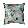 thumbnail image 1 of Begin Home Decor 5542-1616-MI73 16 x 16 in. Turquoise Leaf Patterns-Double Sided Print Outdoor Pillow Cover, 1 of 1