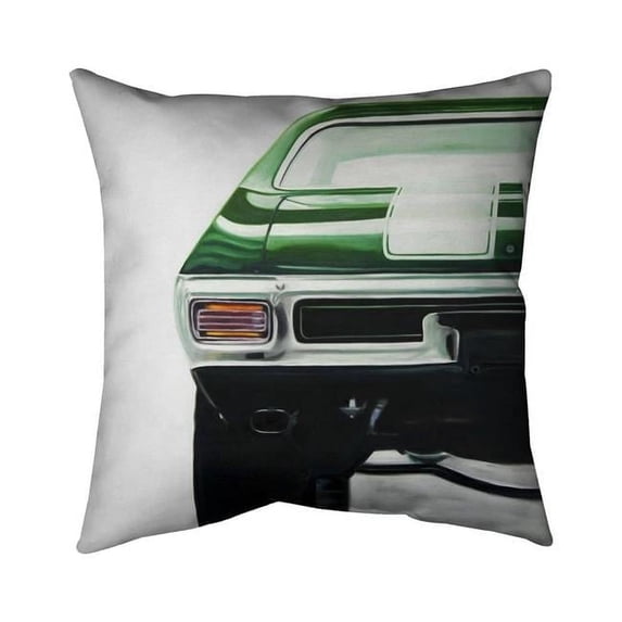 Begin Home Decor 5542-1616-TR79 16 x 16 in. Classic Dark Green Car-Double Sided Print Outdoor Pillow Cover
