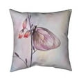 thumbnail image 1 of Begin Home Decor 5542-1818-AN346 18 x 18 in. Delicate Butterfly - Illustrative Flowers Outdoor Throw Pillow, 1 of 1