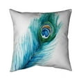 thumbnail image 1 of Begin Home Decor 5542-1818-AN357 18 x 18 in. Long Peacock Feather-Double Sided Print Outdoor Pillow Cover, 1 of 1