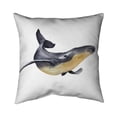 thumbnail image 1 of Begin Home Decor 5542-1818-AN394 18 x 18 in. Watercolor Blue Whale-Double Sided Print Outdoor Pillow Cover, 1 of 1