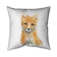 thumbnail image 1 of Begin Home Decor 5542-1818-AN426 18 x 18 in. Watercolor Baby Fox-Double Sided Print Outdoor Pillow Cover, 1 of 1