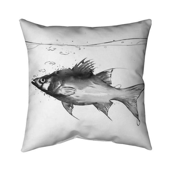 Begin Home Decor 5542-1818-AN450 18 x 18 in. Swimming Fish-Double Sided Print Outdoor Pillow Cover