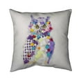 thumbnail image 1 of Begin Home Decor 5542-1818-AN46 18 x 18 in. Textured Abstract Owl-Double Sided Print Outdoor Pillow Cover, 1 of 1