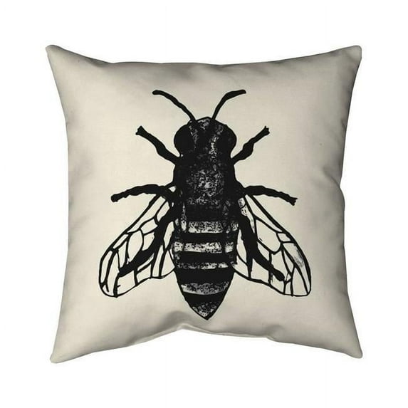 Begin Home Decor 5542-1818-AN475 18 x 18 in. Bee-Double Sided Print Outdoor Pillow Cover