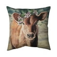 thumbnail image 1 of Begin Home Decor 5542-1818-AN512 18 x 18 in. Cute Jersey Cow-Double Sided Print Outdoor Pillow Cover, 1 of 1