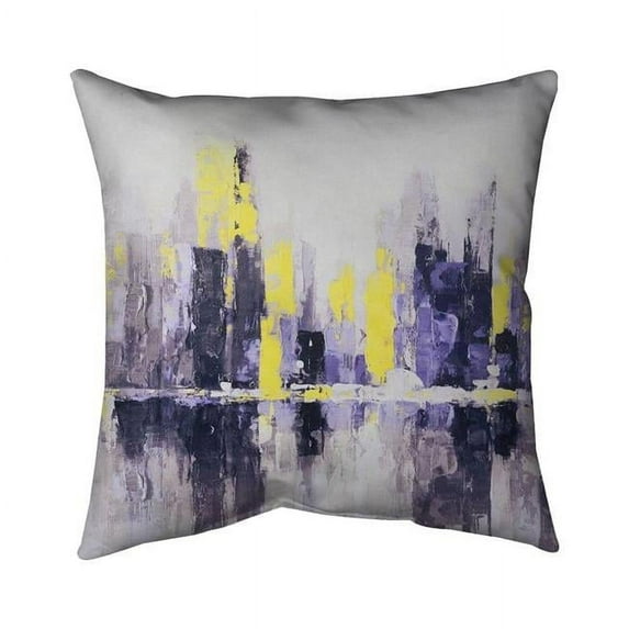 Begin Home Decor 5542-1818-CI129 18 x 18 in. Abstract & Blurry Cityscape-Double Sided Print Outdoor Pillow Cover