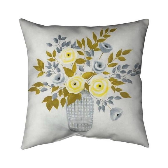 Begin Home Decor 5542-1818-FL118 18 x 18 in. Flowers In A Vase-Double Sided Print Outdoor Pillow Cover
