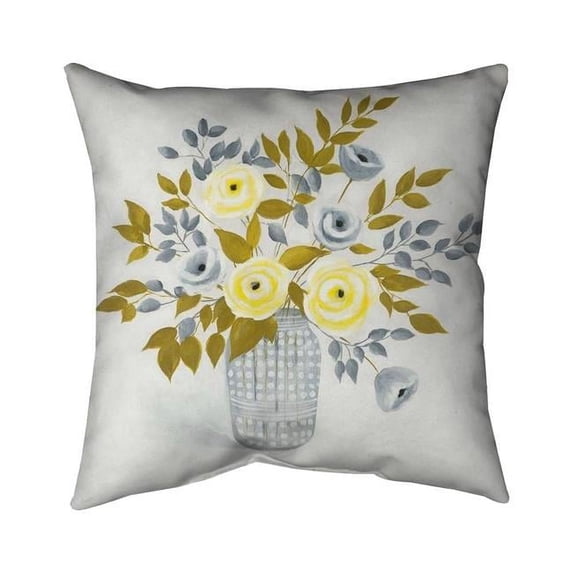 Begin Home Decor 5542-1818-FL118 18 x 18 in. Flowers In A Vase-Double Sided Print Outdoor Pillow Cover