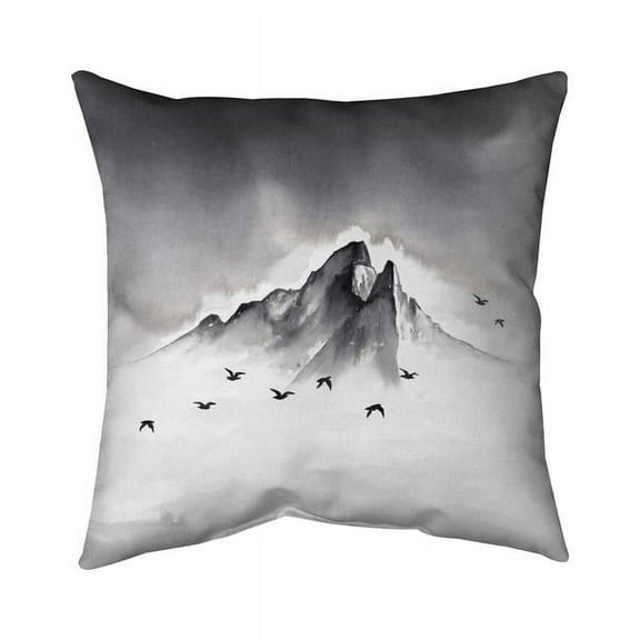 Begin Home Decor 5542-1818-LA163 18 x 18 in. Mountain Peak Outdoor Throw Pillow - Landscapes Bedroom Decor