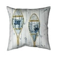 thumbnail image 1 of Begin Home Decor 5542-1818-SP39 18 x 18 in. Set of Vintage Wood Snowshoes-Double Sided Print Outdoor Pillow Cover, 1 of 1