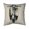 thumbnail image 1 of Begin Home Decor 5542-1818-TR49 18 x 18 in. Small Black Moped-Double Sided Print Outdoor Pillow Cover, 1 of 1