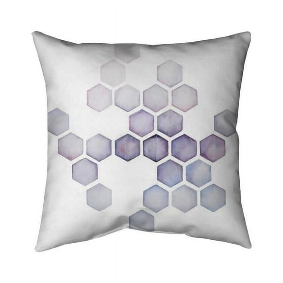 Begin Home Decor 5542-2020-AB66 20 x 20 in. Alveoli Lilac-Double Sided Print Outdoor Pillow Cover