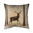 thumbnail image 1 of Begin Home Decor 5542-2020-AN285 20 x 20 in. Roe Deer In A Winter Landscape-Double Sided Print Outdoor Pillow Cover, 1 of 1