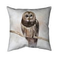 thumbnail image 1 of Begin Home Decor 5542-2020-AN387 20 x 20 in. Barred Owl-Double Sided Print Outdoor Pillow Cover, 1 of 1