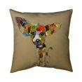 thumbnail image 1 of Begin Home Decor 5542-2020-AN43 20 x 20 in. Abstract Colorful Chihuahua-Double Sided Print Outdoor Pillow Cover, 1 of 1