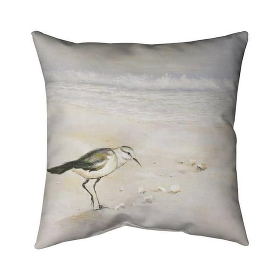 Begin Home Decor 5542-2020-AN98 20 x 20 in. Semipalmated Sandpiper on the Beach-Double Sided Print Outdoor Pillow Cover