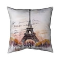 thumbnail image 1 of Begin Home Decor 5542-2020-CI121 20 x 20 in. Eiffel Tower Sketch with An Handwritten Message-Double Sided Print Outdoor Pillow Cover, 1 of 1