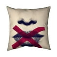 thumbnail image 1 of Begin Home Decor 5542-2020-FI14-1 20 x 20 in. Greyscale Lips with A Red X-Double Sided Print Outdoor Pillow Cover, 1 of 1