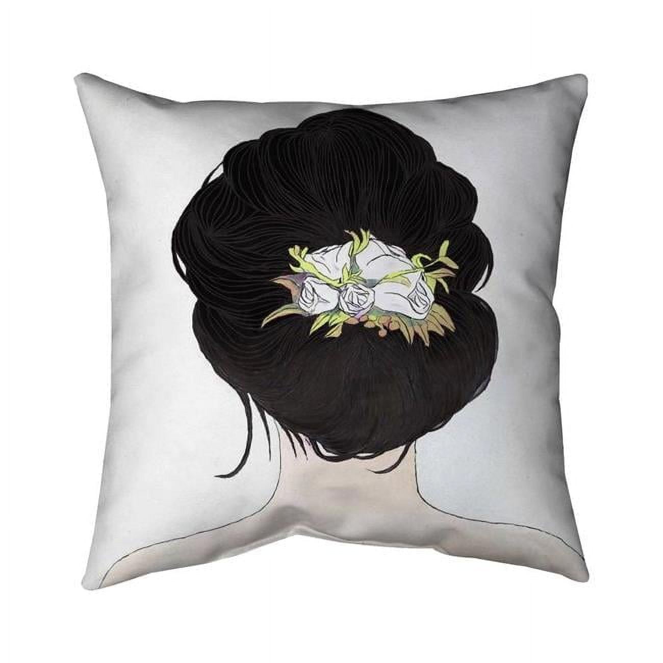 Begin Home Decor 5542-2020-FI60-1 20 x 20 in. Lady with Flowers in Hair ...