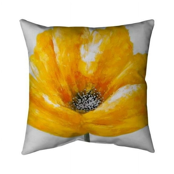 Begin Home Decor 5542-2020-FL102 20 x 20 in. Beautiful Yellow Flower-Double Sided Print Outdoor Pillow Cover