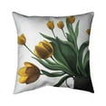 thumbnail image 1 of Begin Home Decor 5542-2020-FL332 20 x 20 in. Yellow Tulips-Double Sided Print Outdoor Pillow Cover, 1 of 1