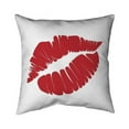 thumbnail image 1 of Begin Home Decor 5542-2020-MI6 20 x 20 in. Red Lipstick Mark-Double Sided Print Outdoor Pillow Cover, 1 of 1