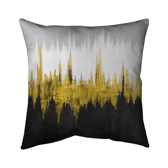 Begin Home Decor 5543-1616-AB103-1 16 x 16 in. Golden Zigzag-Double Sided Print Indoor Pillow Cover