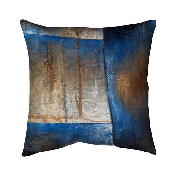 Begin Home Decor 5543-1616-AB13 16 x 16 in. Luminous Blue & Bronze Shape-Double Sided Print Indoor Pillow Cover