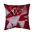 thumbnail image 1 of Begin Home Decor 5543-1616-AB16 16 x 16 in. White Triangles on Red Background-Double Sided Print Indoor Pillow Cover, 1 of 1