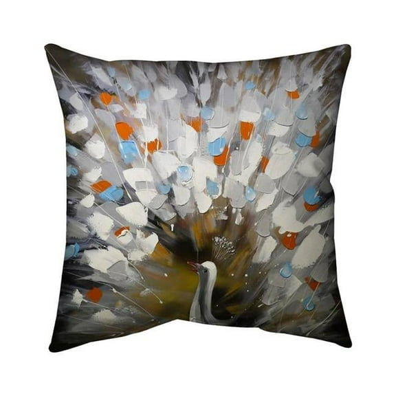 Begin Home Decor 5543-1616-AN16 16 x 16 in. Abstract Color Spotted Peacock-Double Sided Print Indoor Pillow Cover