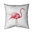 thumbnail image 1 of Begin Home Decor 5543-1616-AN309 16 x 16 in. Pink Flamingo Watercolor-Double Sided Print Indoor Pillow Cover, 1 of 1